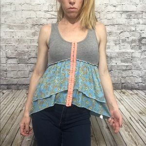 ‼️CRAFTY Storybook Originals Ruffle High Low Top